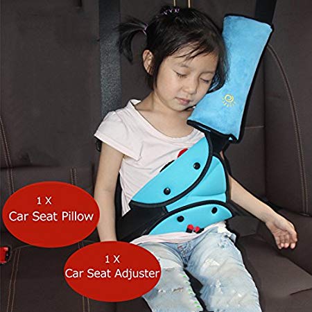 Iokone Seatbelt Adjuster Vehicle Seat Belt Safety Covers Auto Pillow Car Safety Belt Protect Shoulder Pad Adjuster for Kids