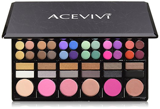 ACEVIVI Professional 78 Colors Eyeshadow Combination Pallet Eye Shadow Palette Cosmetic Makeup Kit Set with Blush, Highlighters and Liner Shades (FBA)