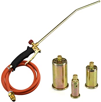 Propane 'Turbo Torch' with 3 Nozzles and Hose - 60" Hose