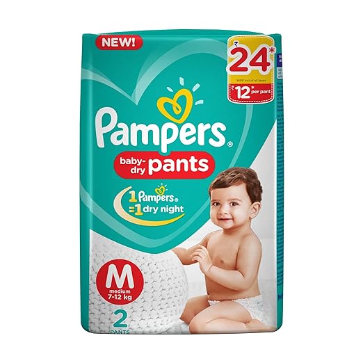 Pampers Diaper Pants, Medium, 2 Count