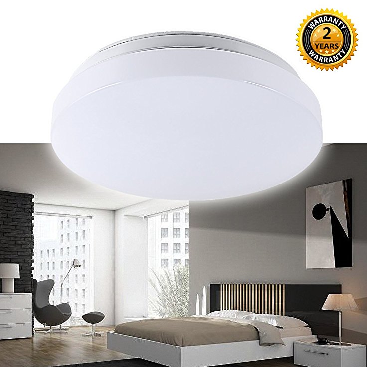 B-right LED Flush Mount Ceiling Light, 15", 4000K Neutral White, 20W (130W Equivalent), Round Ceiling Lamp Surface Mounted Downlight, Non Dimmable, for Dining Room Living Room Corridor