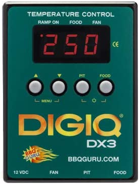 DigiQ DX3 BBQ Temperature Controller Green and Digital Meat Thermometer for Big Green Egg, Kamado Joe, Weber, and Ceramic Grills