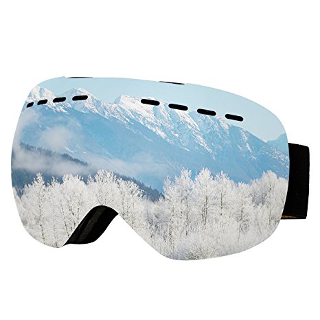 Supertrip Professional Ski Goggles for Men and Women Double Lens Anti fog Big Spherical Skiing Unisex Multicolor Snow Goggles