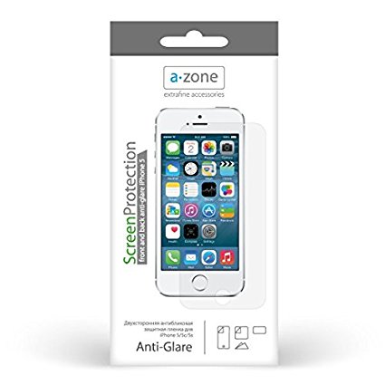 iPhone SE / 5S / 5 Screen Protector Front and Back, A-Zone Front and Back Screen Protector for Apple iPhone SE / iPhone 5S / iPhone 5 4.0 inch (Antiglare)