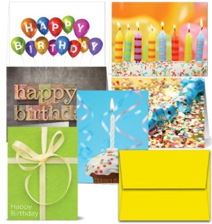 It's Your Birthday - 144 Birthday Cards for $36.99- 6 Designs - Blank Cards - Yellow Envelopes Included