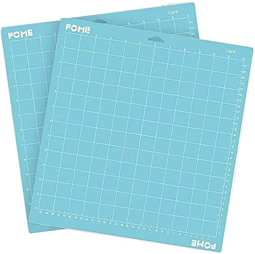 Cutting Mat for Cricuts, FOME 2PCS Light Adhesive Grip Cutting Mat 12x12 inch Light Adhesive Sticky Quilting Replacement Cut Mats for Cricuts Maker 3/Maker/Explore 3/Air 2/Air/One