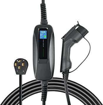 Lectron NEMA 14-50 Level 2 EV Charger - 240V 32 Amp with 18ft Extension Cord & J1772 Cable - for J1772 EVs