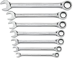 GEARWRENCH 7 Pc. 12 Pt. Ratcheting Combination Wrench Set, Metric - 9417