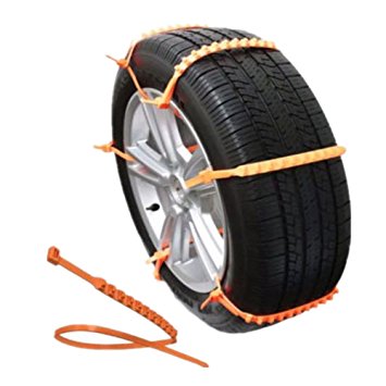 BaiFM Portable Emergency Traction Aid Anti-slip Chain Vehicle Snow Chains Ice & Snow Traction Cleats for Bad Weather