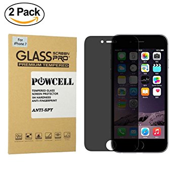 [2 Pack] iPhone 8 / iPhone 7 Anti -Spy Privacy Screen Protector, 0.26mm Thickness Tempered Glass Screen Protector Film (iPhone 8/7 Anti-Spy)