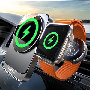 2 in 1 for apple watch car charger and magsafe car mount charger 38W Car Charger Apple Watch Charger for Car, Apple Watch Car Charger fast charging fits for 2024 Apple Watch Series and iPhone 16