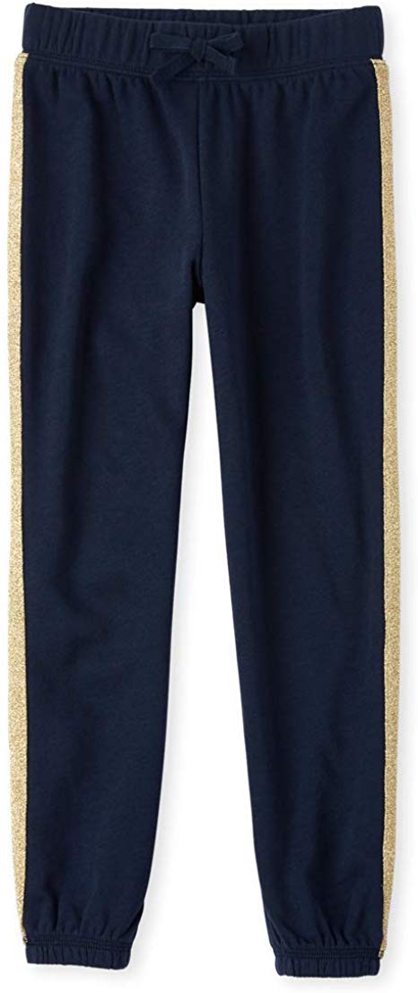 The Children's Place Girls' Big Graphic Solid Jogger