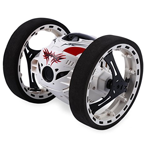 GearBest 2.4GHz Wireless Remote Control Jumping RC Toy Cars for Youngs (White)
