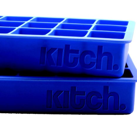 Kitch Cube Ice Tray 2 Pack Silicone Ice Cubes - Cobalt Blue