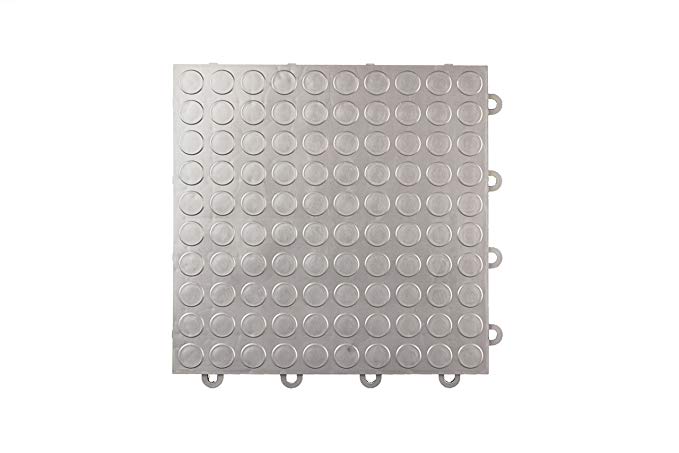 IncStores Nitro Garage Tiles 12"x12" Interlocking Garage Flooring (1-12"x12" Tile, Coin Gunmetal)
