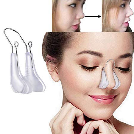 Lenlorry Nose Shaper Lifter Clip Nose Beauty Up Lifting Soft Safety Silicone Rhinoplasty Nose Bridge Straightener Corrector Slimming Device for Wide Crooked Nose Women Men Girls Ladies