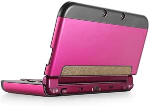 TNP Case Compatible with [ NEW Nintendo 3DS XL LL 2015 ], Hot Pink - Plastic   Aluminum Full Body Protective Snap-on Hard Shell Skin Case Cover New Modified Hinge-less Design