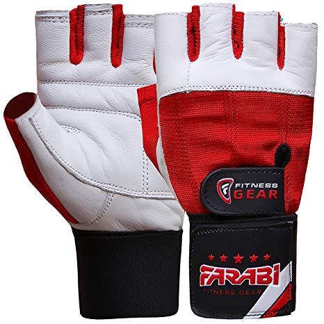 Weight Lifting Gym Training Gloves, Genioun Leather Glove, Free shipping.