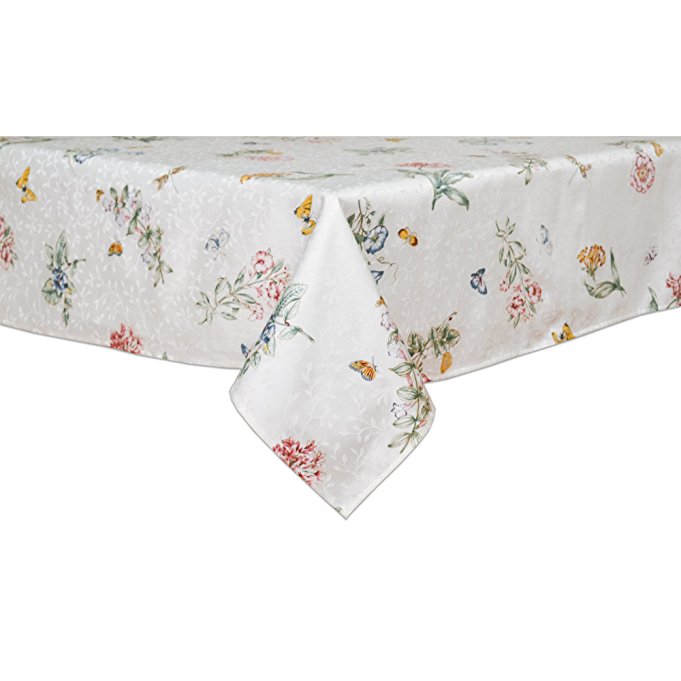 Lenox Butterfly Meadow 52-inch by 52-inch Square Tablecloth