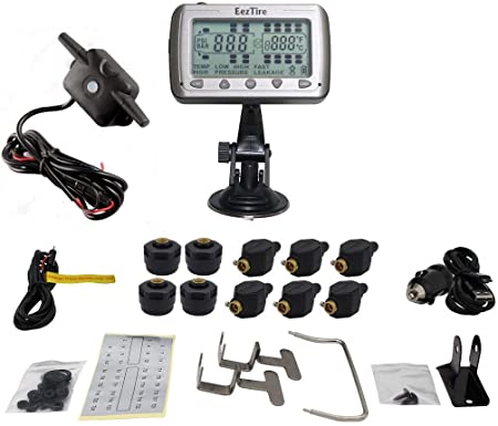 EezTire-TPMS10MIXB Real Time/24x7 Tire Pressure Monitoring System - 10 Mix-Sensors   Booster, incl. 3-Year Warranty