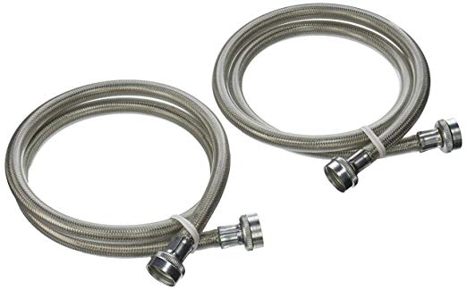General Electric PM14X10005 Stainless Steel Washing Machine Hoses, 4-Foot (2-pack)