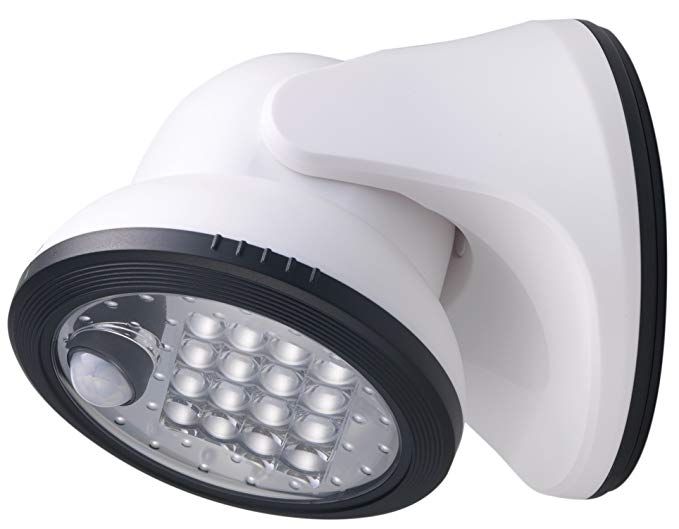 LIGHT IT! By Fulcrum, 16-LED Motion Sensor Security Light, Battery Operated, White