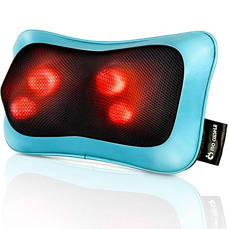 Shiatsu Neck Back Massager Pillow with Heat, Deep Tissue Kneading Massage for Back, Neck, Shoulder, Leg, Foot, Perfect Gift for Men Women Mom Dad, Stress Relax at Home Office and Car