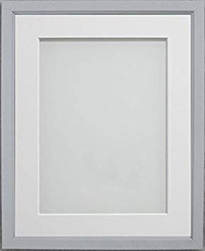 Frame Company Drayton Range 14x11-inch Grey Picture Photo Frame with White Mount For Image Size 12x8-inch