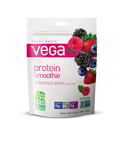 Vega Protein Smoothie, Bodacious Berry, 9.2 oz, 12 Servings