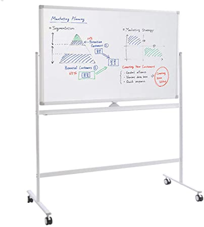 BESTBOARD Whiteboard with Rolling Stand, Large 36" x 70" Mobile Dry Erase Board with Wheels