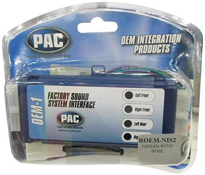PAC ROEM-NIS2 System Interface Kit to Replace Factory Radio and Integrate Factory Amplifiers for 1995-2002 Nissan Vehicles with Bose Audio Systems