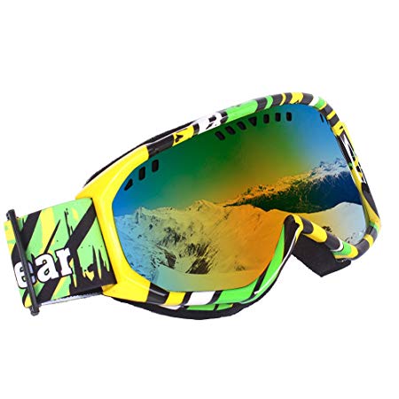 Unigear Skido X1 Ski Goggles, Anti-Fog Snowboard Goggles for Men, Women & Youth – 100% UV Protection