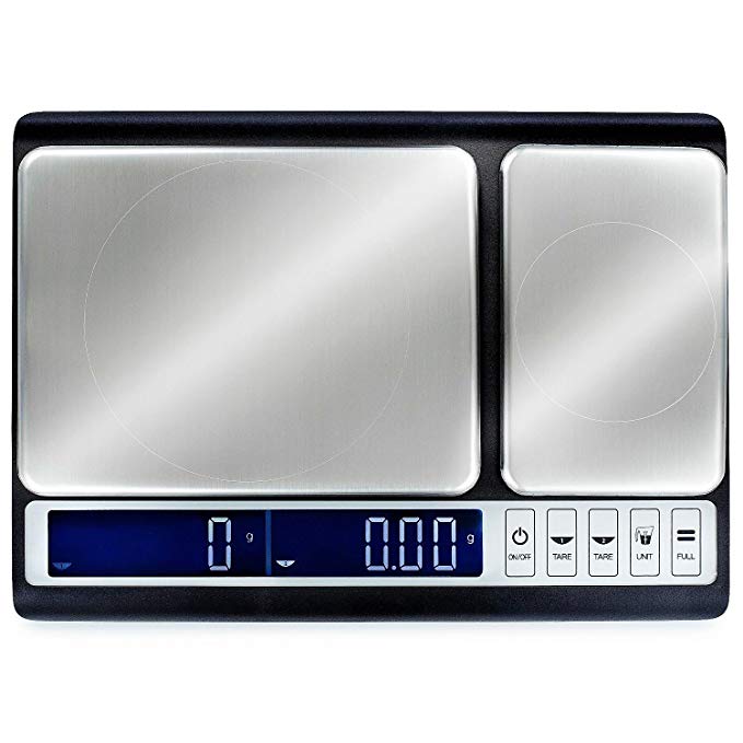 Smart Weigh Culinary Kitchen Scale 10kg x 0.01g, Digital Food Scale with Dual Weight Platforms for Baking, Cooking, Food, and Ingredients