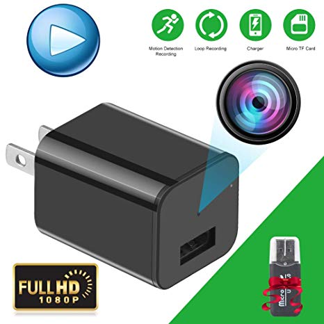 Spy Camera - Hidden Camera - Premium Pack - HD 1080P - Motion Detection - USB Hidden Camera - Surveillance Camera - Mini spy Camera - Nanny Camera - Best Spy Camera Charger - Hidden Camera Charger
