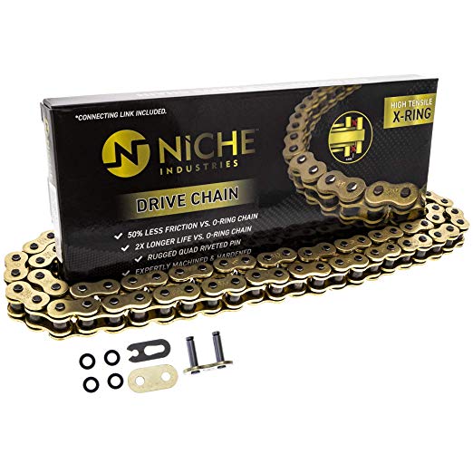 NICHE Gold 525 X-Ring Chain 94 Links With Connecting Master Link