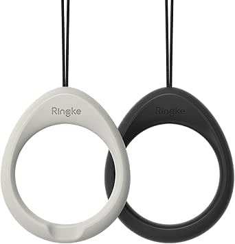 Ringke Finger Ring Strap (2 Pack), Silicone Phone Charm Duarable Lightweight with Non-Slip Mount Function for Cellphone Case, AirPods, Galaxy Buds, Keys, USB, etc.