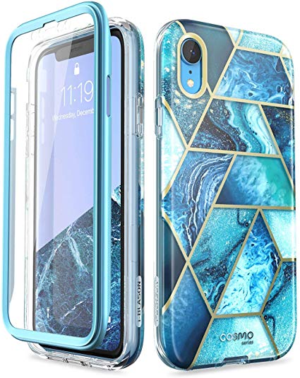 i-Blason Cosmo Full-Body Bumper Case for iPhone XR 2018 Release, Ocean Blue, 6.1"