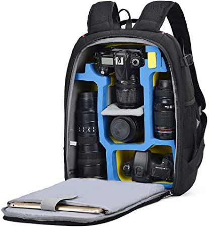 CADeN Camera Backpack, Camera Backpack, DSLR Camera Case, Shockproof Photo Backpack, Bag Compatible with DSLR Camera, Sony Canon Nikon Tripod 13 Inch Laptop