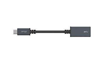 pengo USB-C to USB-A Female Cable (0.13m/0.43ft) USB 3.1, Support OTG (on-The-go) Function for Mobile Phones Like Samsung, Pixel, and Notebooks Like Macbooks, Dell, Asus, 3A, Aluminum (Titanium Gray)