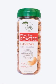 Caju Wood Fire Roasted Premium Quality Cashews Lightly Sea Salted 12oz