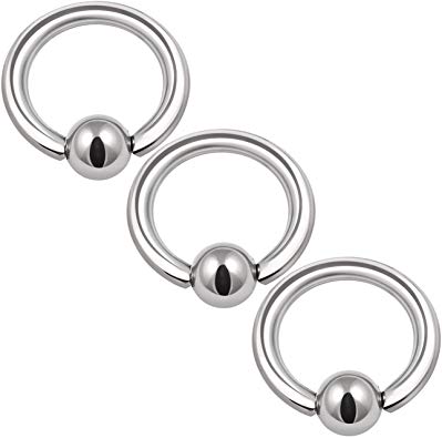 3PCS Surgical Steel Captive Ring 16 Gauge 6mm 8mm 10mm 3mm Ball Eyebrow Earrings Cartilage Piercing Jewelry See More Sizes