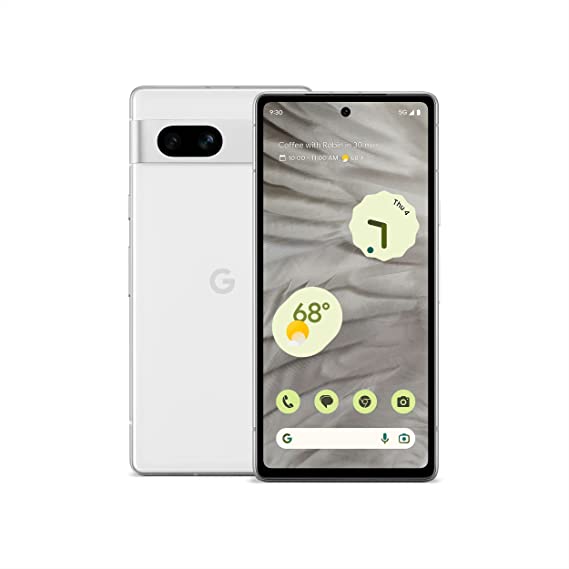 Google Pixel 7a - Unlocked Android Cell Phone with Wide Angle Lens and 24-Hour Battery - 128 GB -  Snow