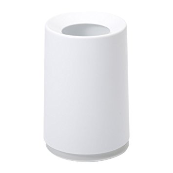 Ideaco TUBELOR Classic Designer Round Trash Can, Conceals any Plastic Bag 1.7 Gal / 6.5L, WHITE