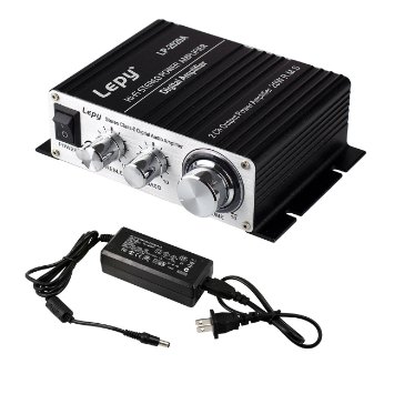 Lepy 2020A Tripath Class T HIFI Steoro Audio Mini Amplifier 20x2W AMP with 5A Power Supply Black