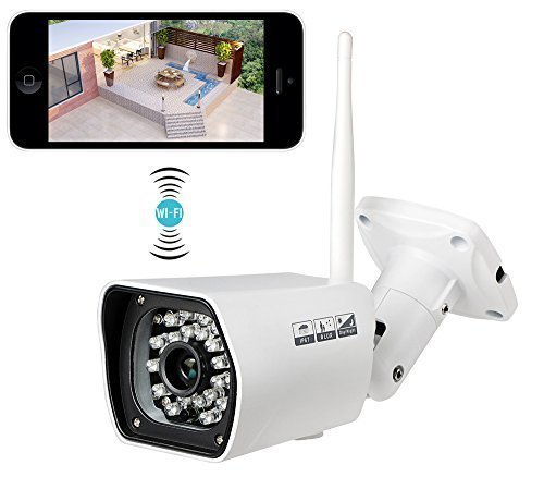 IP Camera, Uokoo Megapixel Home Surveillance Indoor /Outdoor IP Camera , IP Camera Weatherproof Surveillance Network Camera With HD Night Vision 720P Outdoor Waterproof Bullet IP Camera（F720)