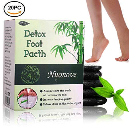 Detox Foot Patches Detox Foot Pads Foot Detox Pads, Foot Pads Patches, Pain Relief Foot Pads, 20 Pcs Bamboo Charcoal Foot Patch, Relieve Tired Foot Pads Helps Remove Impurities, Relieve Stress & Improve Sleep (20pcs)