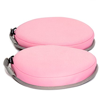 Bath Kneelers for Comfortable Baby Bath Tub Time - Two Separate Knee Pads With EVA Foam Cushions Padded Bath Kneeler - Ah Goo Baby SoftSpotz - Non-Slip, Quick-Dry and Machine Washable - (Pink/Sorbet)