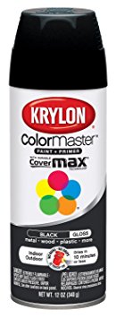 Krylon 51601 Gloss Black Interior and Exterior Decorator Paint - 12 oz. Aerosol