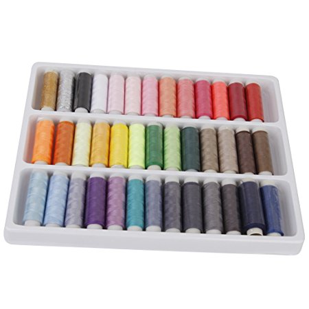 LyonsBlue 39 Assorted Color 200 Yards Per Unit Polyester Sewing Thread Spool Set by LyonsBlue