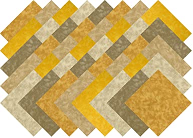 Beige Gold Blender Collection 40 Precut 5-inch Quilting Fabric Squares Charm Pack